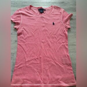 Ralph Lauren Red Striped Short Sleeve Tee